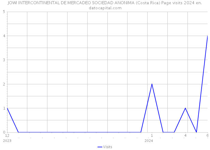 JOWI INTERCONTINENTAL DE MERCADEO SOCIEDAD ANONIMA (Costa Rica) Page visits 2024 