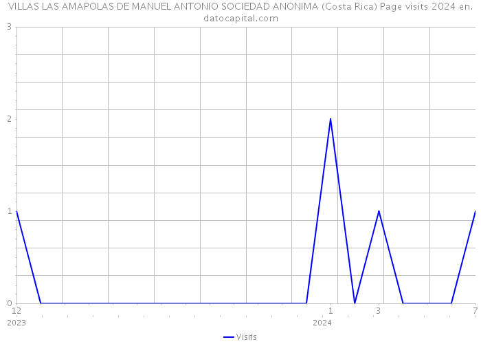 VILLAS LAS AMAPOLAS DE MANUEL ANTONIO SOCIEDAD ANONIMA (Costa Rica) Page visits 2024 