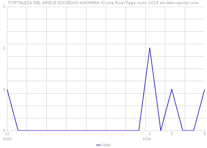 FORTALEZA DEL ARIEGE SOCIEDAD ANONIMA (Costa Rica) Page visits 2024 