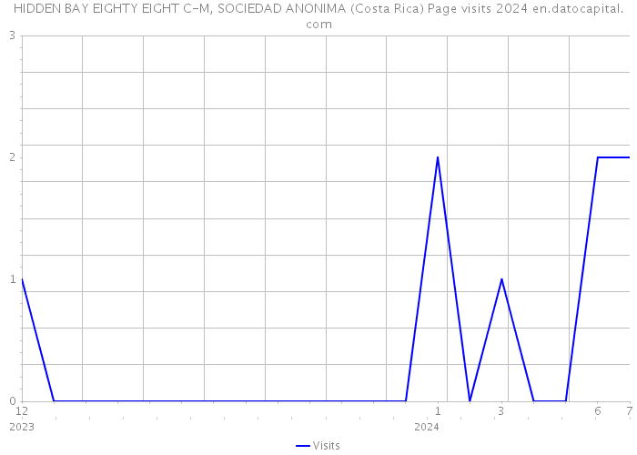 HIDDEN BAY EIGHTY EIGHT C-M, SOCIEDAD ANONIMA (Costa Rica) Page visits 2024 