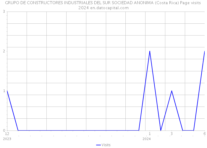 GRUPO DE CONSTRUCTORES INDUSTRIALES DEL SUR SOCIEDAD ANONIMA (Costa Rica) Page visits 2024 