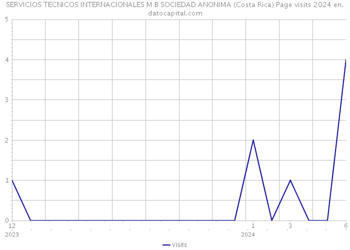 SERVICIOS TECNICOS INTERNACIONALES M B SOCIEDAD ANONIMA (Costa Rica) Page visits 2024 