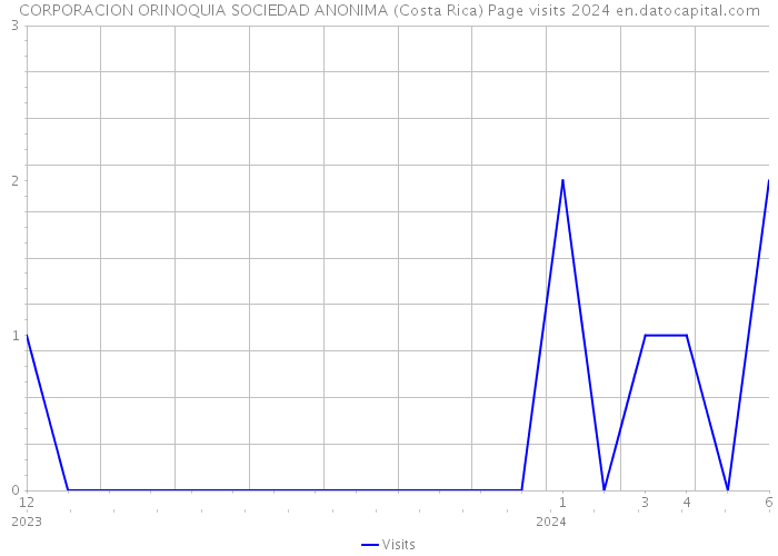 CORPORACION ORINOQUIA SOCIEDAD ANONIMA (Costa Rica) Page visits 2024 