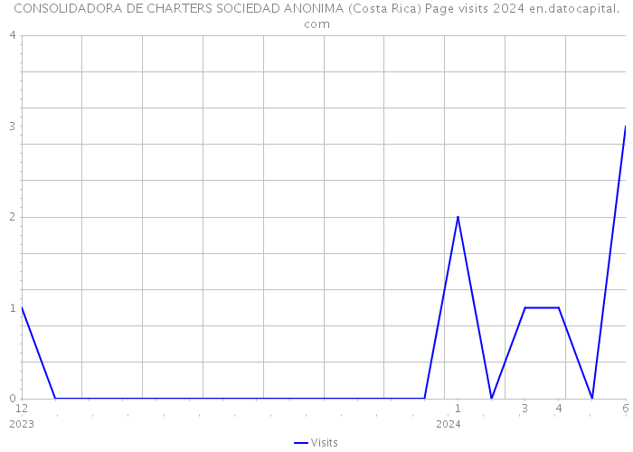 CONSOLIDADORA DE CHARTERS SOCIEDAD ANONIMA (Costa Rica) Page visits 2024 