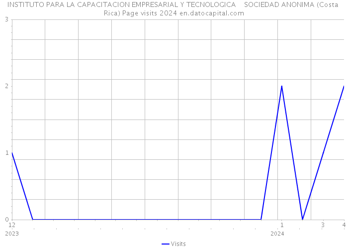 INSTITUTO PARA LA CAPACITACION EMPRESARIAL Y TECNOLOGICA SOCIEDAD ANONIMA (Costa Rica) Page visits 2024 