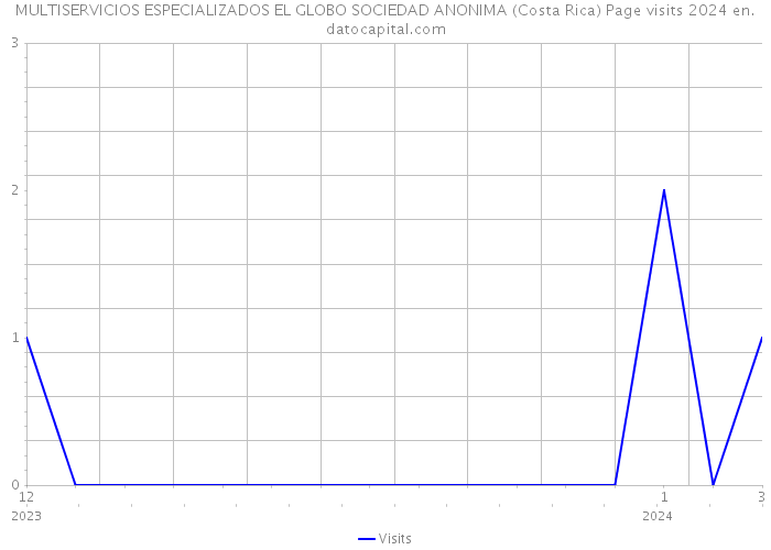 MULTISERVICIOS ESPECIALIZADOS EL GLOBO SOCIEDAD ANONIMA (Costa Rica) Page visits 2024 