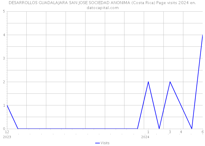 DESARROLLOS GUADALAJARA SAN JOSE SOCIEDAD ANONIMA (Costa Rica) Page visits 2024 