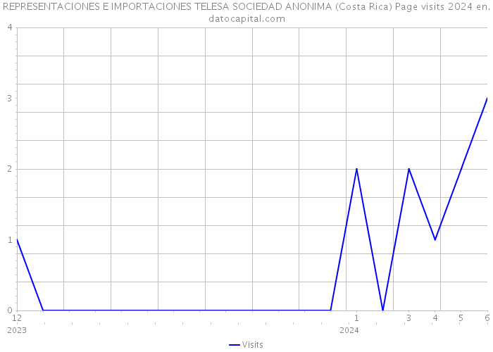 REPRESENTACIONES E IMPORTACIONES TELESA SOCIEDAD ANONIMA (Costa Rica) Page visits 2024 