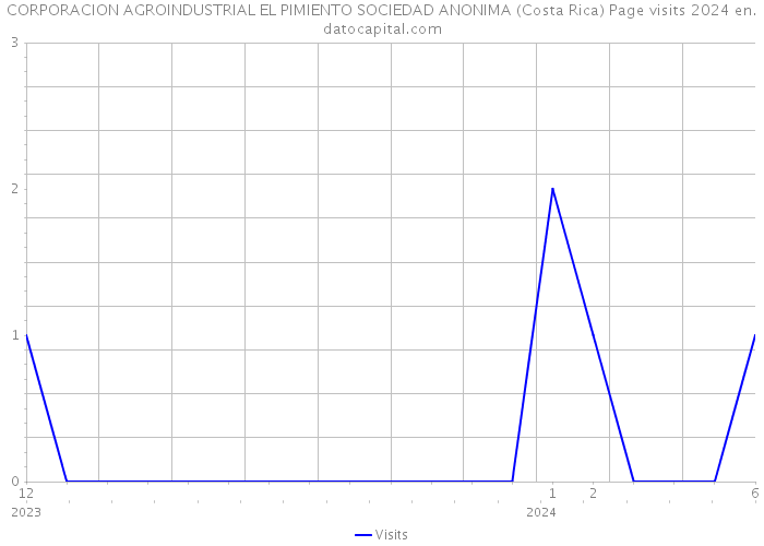 CORPORACION AGROINDUSTRIAL EL PIMIENTO SOCIEDAD ANONIMA (Costa Rica) Page visits 2024 