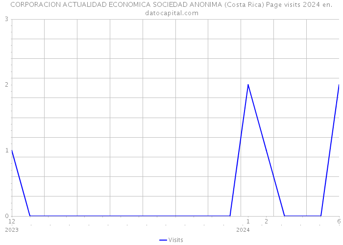 CORPORACION ACTUALIDAD ECONOMICA SOCIEDAD ANONIMA (Costa Rica) Page visits 2024 
