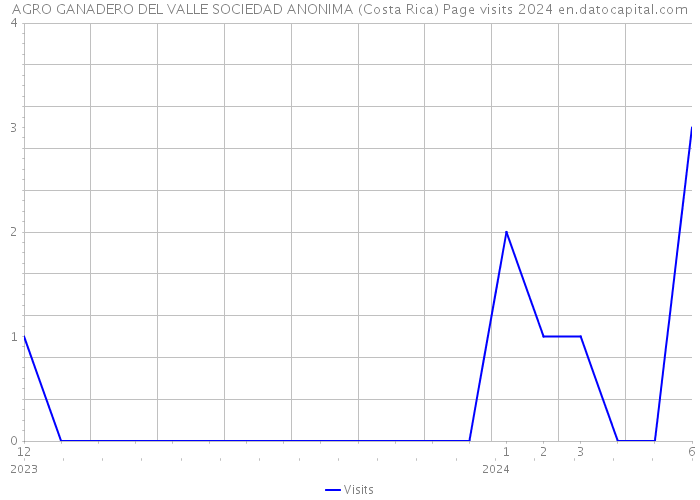 AGRO GANADERO DEL VALLE SOCIEDAD ANONIMA (Costa Rica) Page visits 2024 