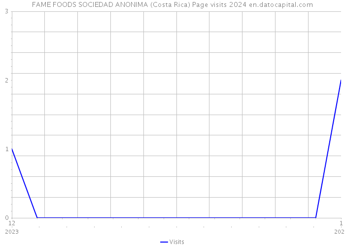 FAME FOODS SOCIEDAD ANONIMA (Costa Rica) Page visits 2024 