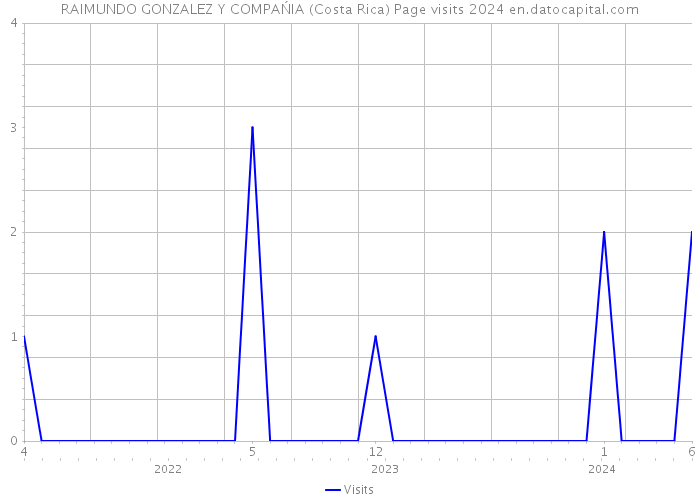 RAIMUNDO GONZALEZ Y COMPAŃIA (Costa Rica) Page visits 2024 