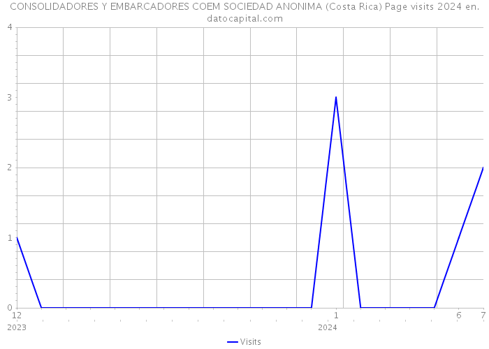 CONSOLIDADORES Y EMBARCADORES COEM SOCIEDAD ANONIMA (Costa Rica) Page visits 2024 