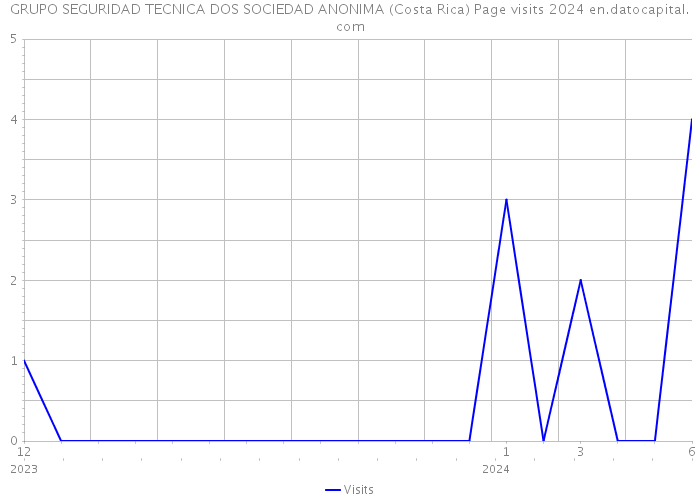 GRUPO SEGURIDAD TECNICA DOS SOCIEDAD ANONIMA (Costa Rica) Page visits 2024 