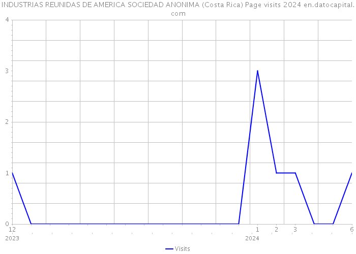 INDUSTRIAS REUNIDAS DE AMERICA SOCIEDAD ANONIMA (Costa Rica) Page visits 2024 