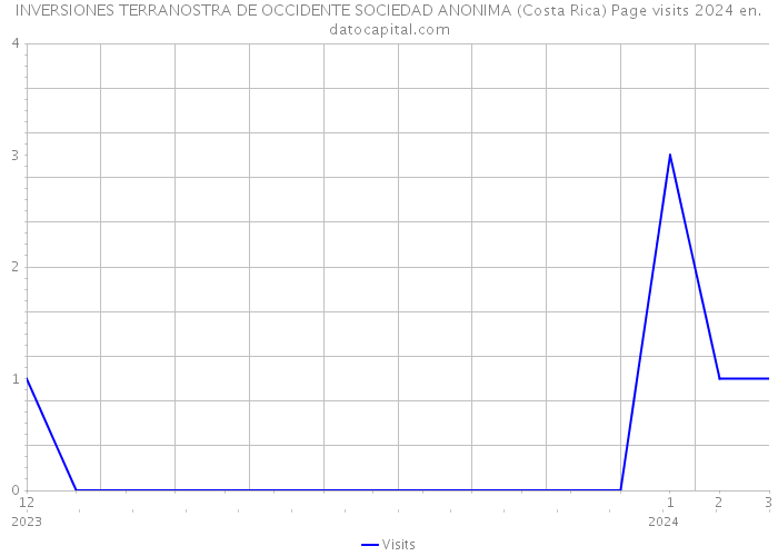 INVERSIONES TERRANOSTRA DE OCCIDENTE SOCIEDAD ANONIMA (Costa Rica) Page visits 2024 