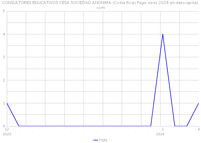 CONSULTORES EDUCATIVOS CESA SOCIEDAD ANONIMA (Costa Rica) Page visits 2024 