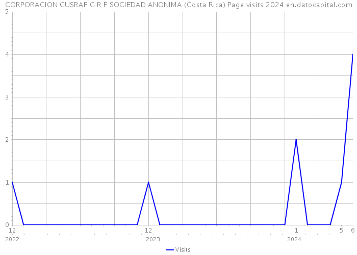 CORPORACION GUSRAF G R F SOCIEDAD ANONIMA (Costa Rica) Page visits 2024 