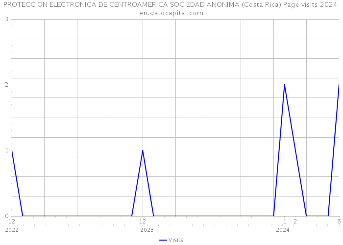 PROTECCION ELECTRONICA DE CENTROAMERICA SOCIEDAD ANONIMA (Costa Rica) Page visits 2024 
