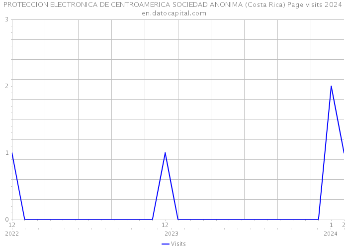 PROTECCION ELECTRONICA DE CENTROAMERICA SOCIEDAD ANONIMA (Costa Rica) Page visits 2024 