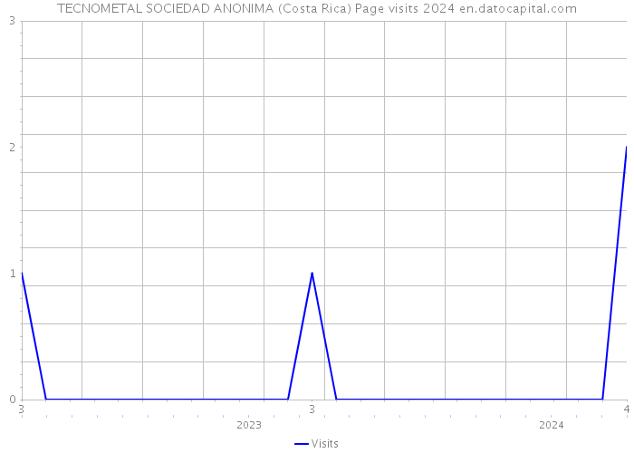 TECNOMETAL SOCIEDAD ANONIMA (Costa Rica) Page visits 2024 