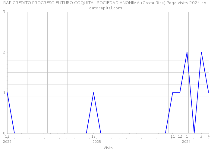 RAPICREDITO PROGRESO FUTURO COQUITAL SOCIEDAD ANONIMA (Costa Rica) Page visits 2024 