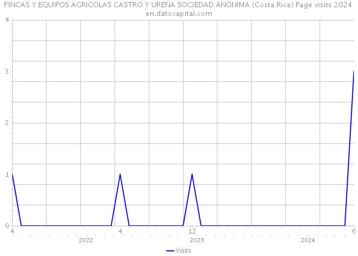 FINCAS Y EQUIPOS AGRICOLAS CASTRO Y UREŃA SOCIEDAD ANONIMA (Costa Rica) Page visits 2024 