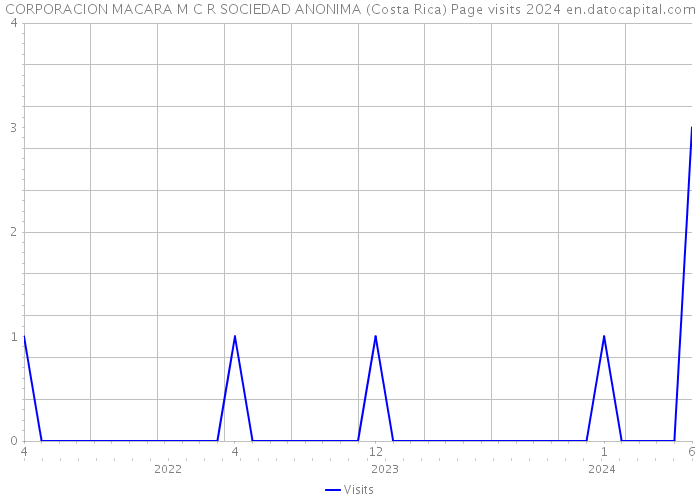 CORPORACION MACARA M C R SOCIEDAD ANONIMA (Costa Rica) Page visits 2024 