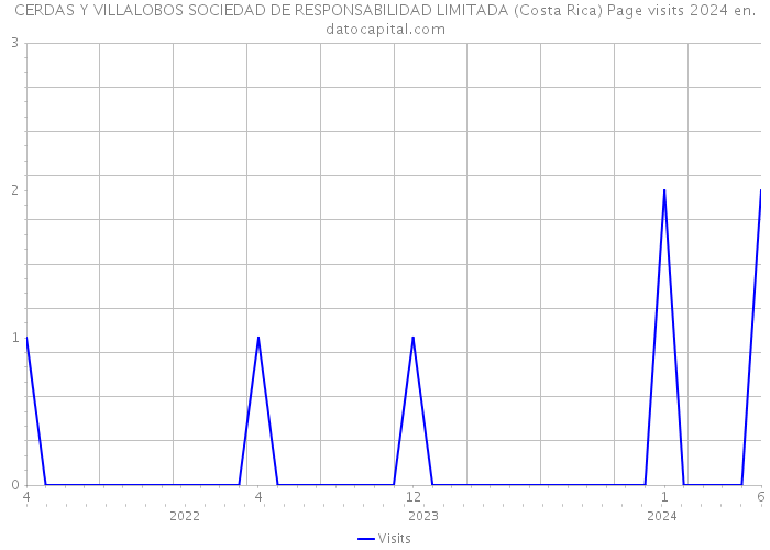 CERDAS Y VILLALOBOS SOCIEDAD DE RESPONSABILIDAD LIMITADA (Costa Rica) Page visits 2024 