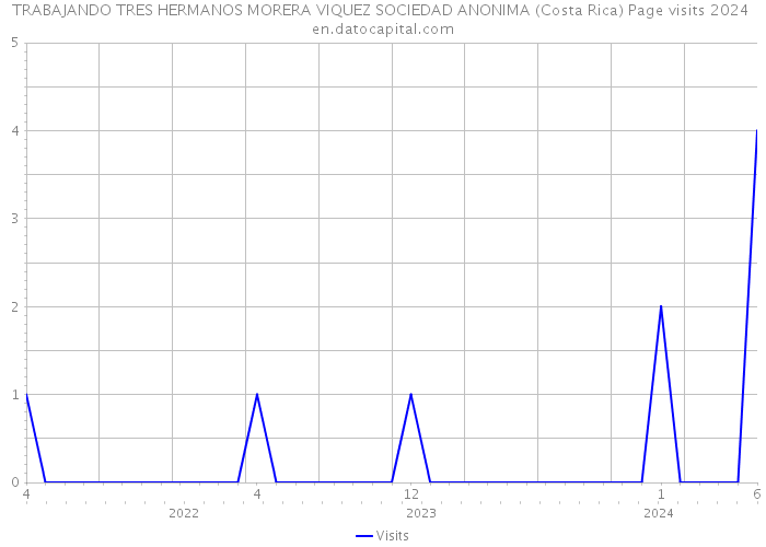 TRABAJANDO TRES HERMANOS MORERA VIQUEZ SOCIEDAD ANONIMA (Costa Rica) Page visits 2024 
