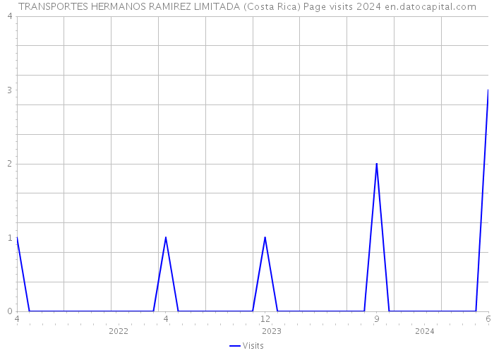 TRANSPORTES HERMANOS RAMIREZ LIMITADA (Costa Rica) Page visits 2024 