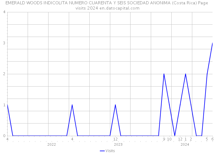 EMERALD WOODS INDICOLITA NUMERO CUARENTA Y SEIS SOCIEDAD ANONIMA (Costa Rica) Page visits 2024 