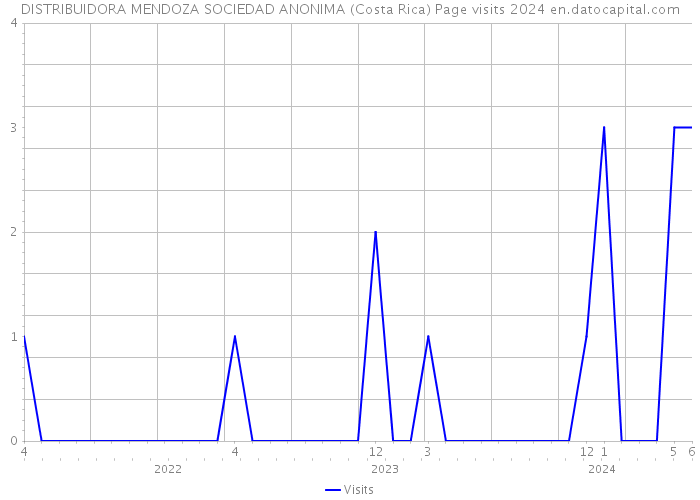 DISTRIBUIDORA MENDOZA SOCIEDAD ANONIMA (Costa Rica) Page visits 2024 