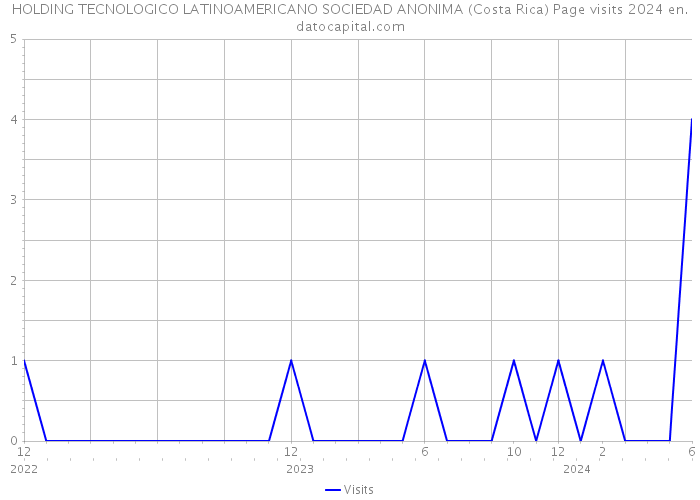 HOLDING TECNOLOGICO LATINOAMERICANO SOCIEDAD ANONIMA (Costa Rica) Page visits 2024 
