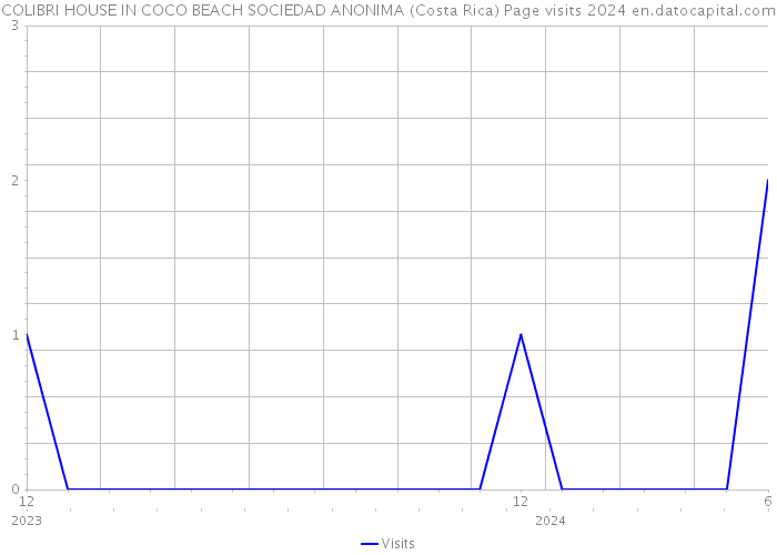 COLIBRI HOUSE IN COCO BEACH SOCIEDAD ANONIMA (Costa Rica) Page visits 2024 