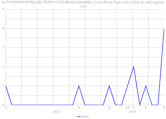 AUTOTRANSPORTES DEL TROPICO SOCIEDAD ANONIMA (Costa Rica) Page visits 2024 