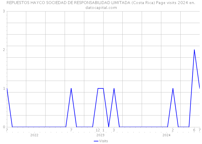 REPUESTOS HAYCO SOCIEDAD DE RESPONSABILIDAD LIMITADA (Costa Rica) Page visits 2024 