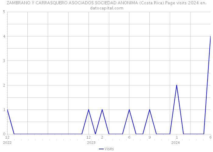 ZAMBRANO Y CARRASQUERO ASOCIADOS SOCIEDAD ANONIMA (Costa Rica) Page visits 2024 
