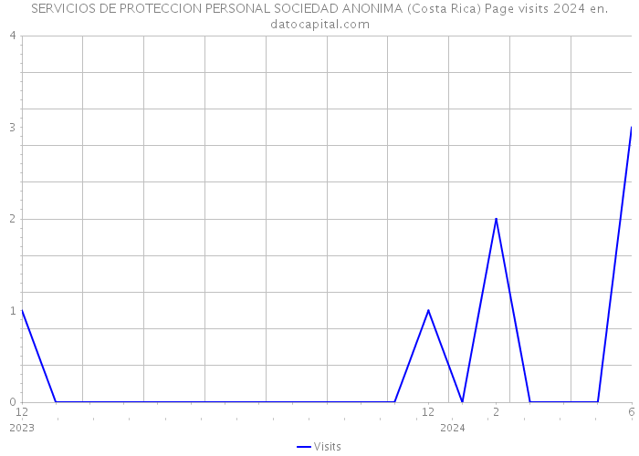 SERVICIOS DE PROTECCION PERSONAL SOCIEDAD ANONIMA (Costa Rica) Page visits 2024 