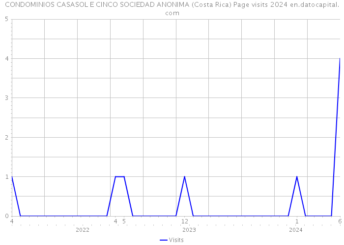 CONDOMINIOS CASASOL E CINCO SOCIEDAD ANONIMA (Costa Rica) Page visits 2024 