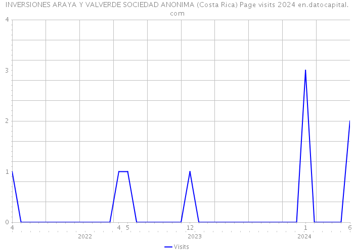 INVERSIONES ARAYA Y VALVERDE SOCIEDAD ANONIMA (Costa Rica) Page visits 2024 