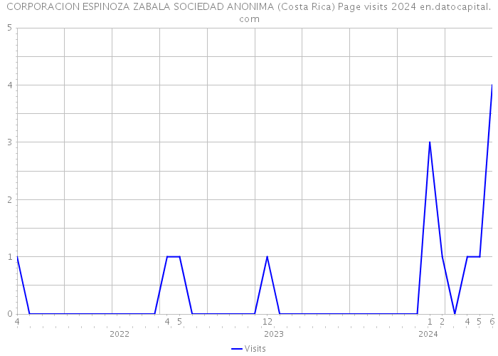 CORPORACION ESPINOZA ZABALA SOCIEDAD ANONIMA (Costa Rica) Page visits 2024 