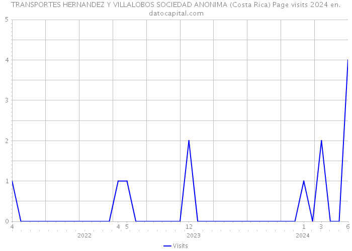 TRANSPORTES HERNANDEZ Y VILLALOBOS SOCIEDAD ANONIMA (Costa Rica) Page visits 2024 