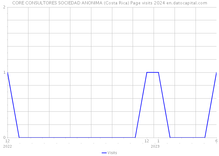 CORE CONSULTORES SOCIEDAD ANONIMA (Costa Rica) Page visits 2024 