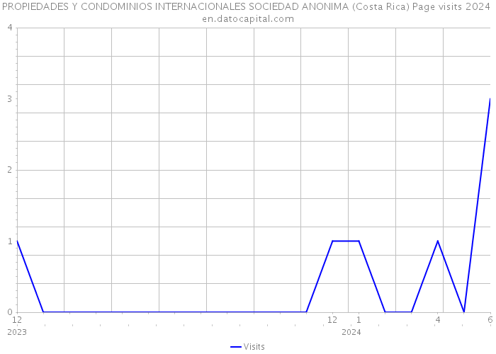 PROPIEDADES Y CONDOMINIOS INTERNACIONALES SOCIEDAD ANONIMA (Costa Rica) Page visits 2024 
