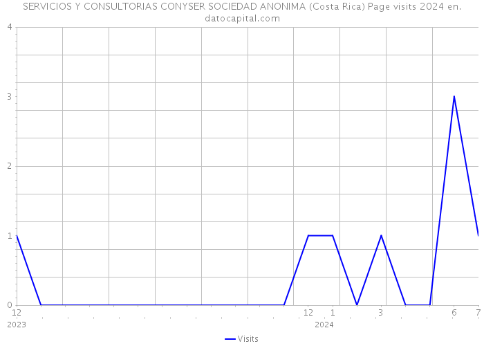 SERVICIOS Y CONSULTORIAS CONYSER SOCIEDAD ANONIMA (Costa Rica) Page visits 2024 