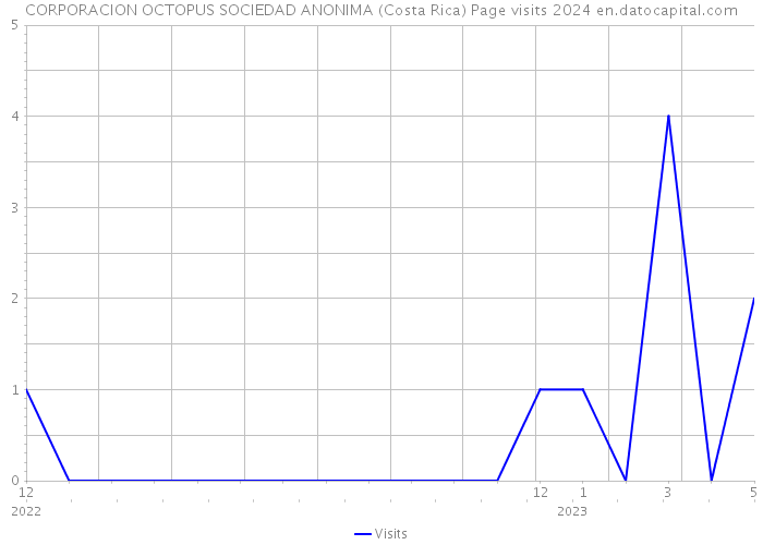 CORPORACION OCTOPUS SOCIEDAD ANONIMA (Costa Rica) Page visits 2024 