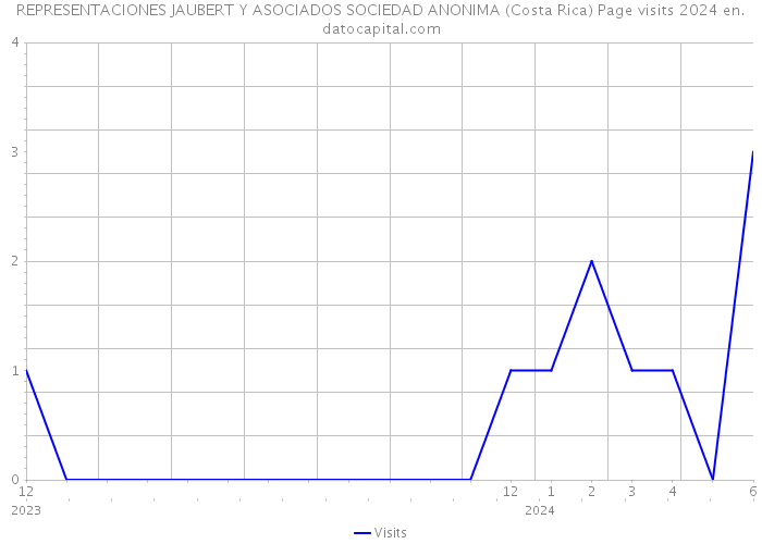 REPRESENTACIONES JAUBERT Y ASOCIADOS SOCIEDAD ANONIMA (Costa Rica) Page visits 2024 