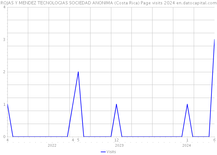 ROJAS Y MENDEZ TECNOLOGIAS SOCIEDAD ANONIMA (Costa Rica) Page visits 2024 